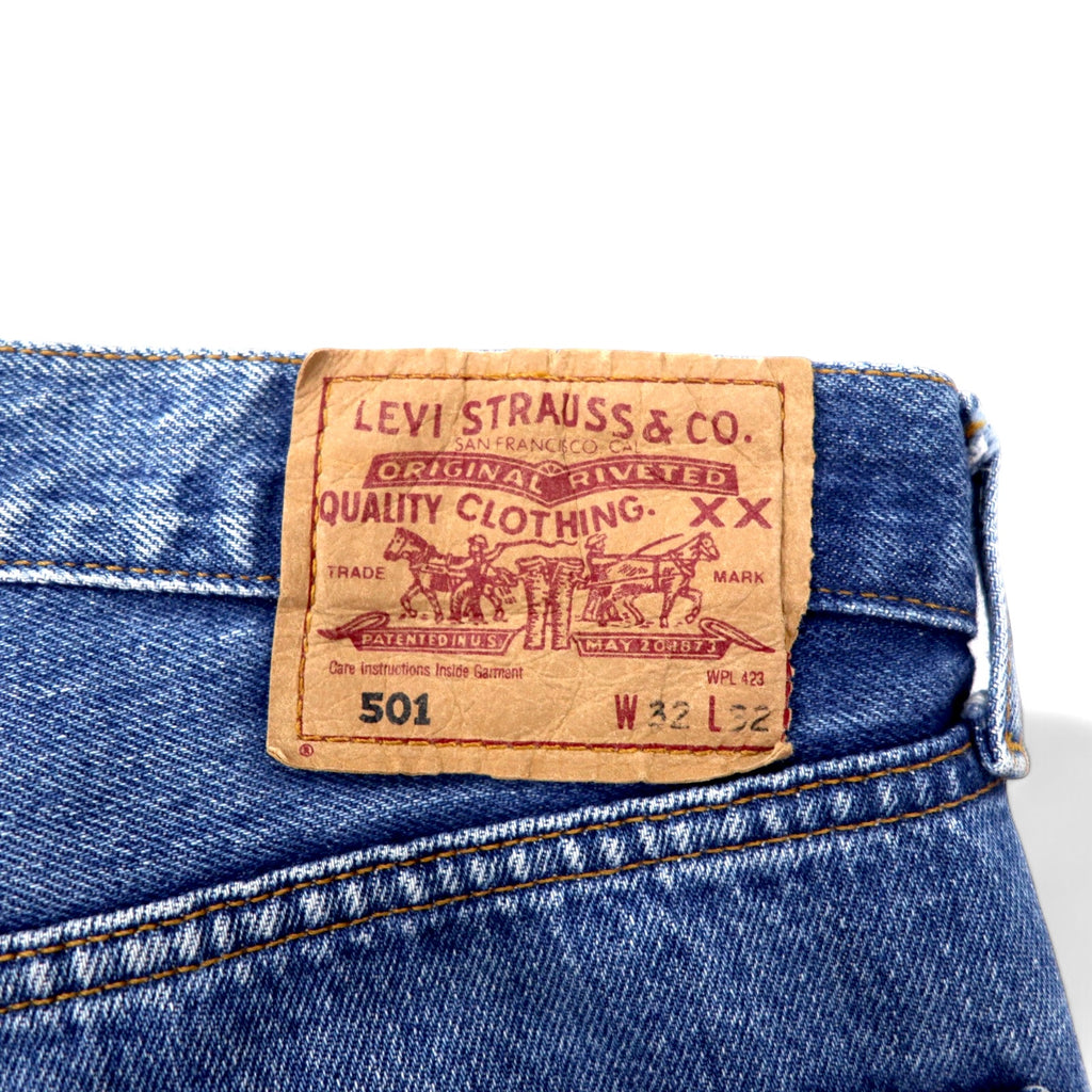 Levi's Euro Levi's 501 Denim Pants Size 32 Blue Cotton Button Back 247 Button Fly 501-0114 Made in Türkiye