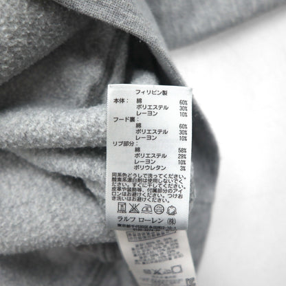Polo Ralph Lauren ビッグポニー 刺繍 プルオーバー パーカー M グレー コットン カンガルーポケット