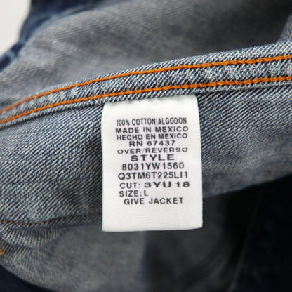 POLO JEANS (RALPH LAUREN) 90s Denim Jacket, Size L, Indigo, GIVE JAKET 3YU18