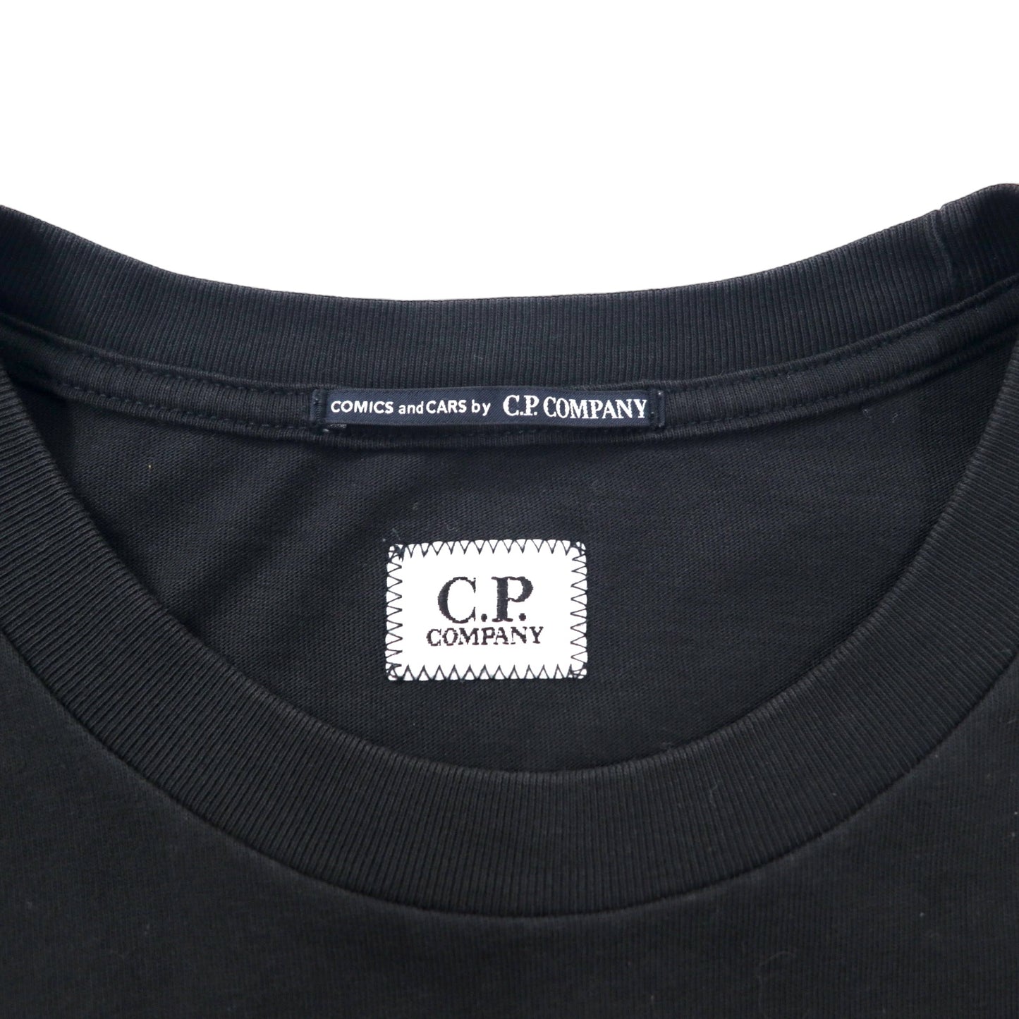 COMICS and CARS by C.P.COMPANY イタリア製 Tシャツ L ブラック コットン Cartoon Back Print T-shirt Black 999 06CMTS193A