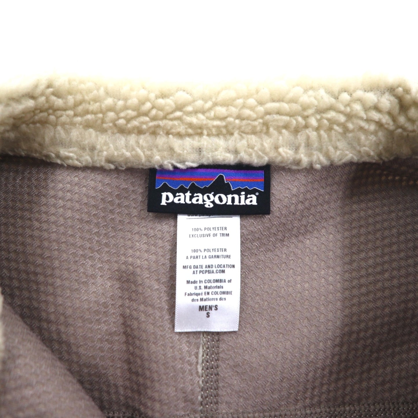 Patagonia クラシック レトロ X Classic RetroX Vest ボア フリースベスト S ナチュラル × ネイビー 23047