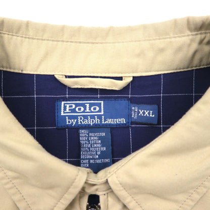 Polo Ralph Lauren 90年代 スウィングトップ ハリントンジャケット XL ベージュ チンストラップ スモールポニー刺繍