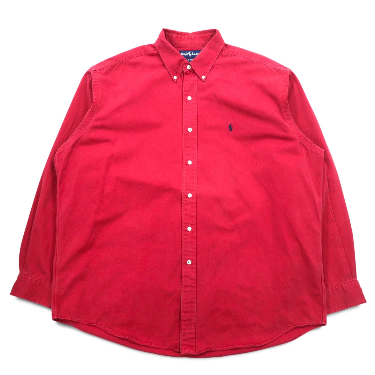RALPH LAUREN 90年代 ボタンダウンシャツ XL レッド コットン BLAKE スモールポニー刺繍