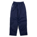 Reebok 90s nylon track pants, jersey, L, navy, vector logo embroidery, slit, zip hem