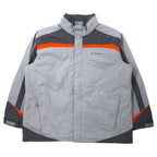 Columbia Padding Jacket XXL Grey Nylon Waterproof Padded Hood Retractable Big Size XM4352