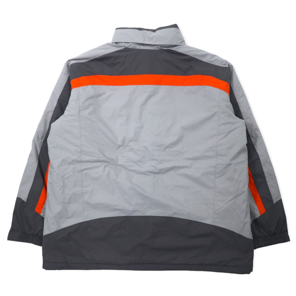 Columbia Padding Jacket XXL Grey Nylon Waterproof Padded Hood Retractable Big Size XM4352