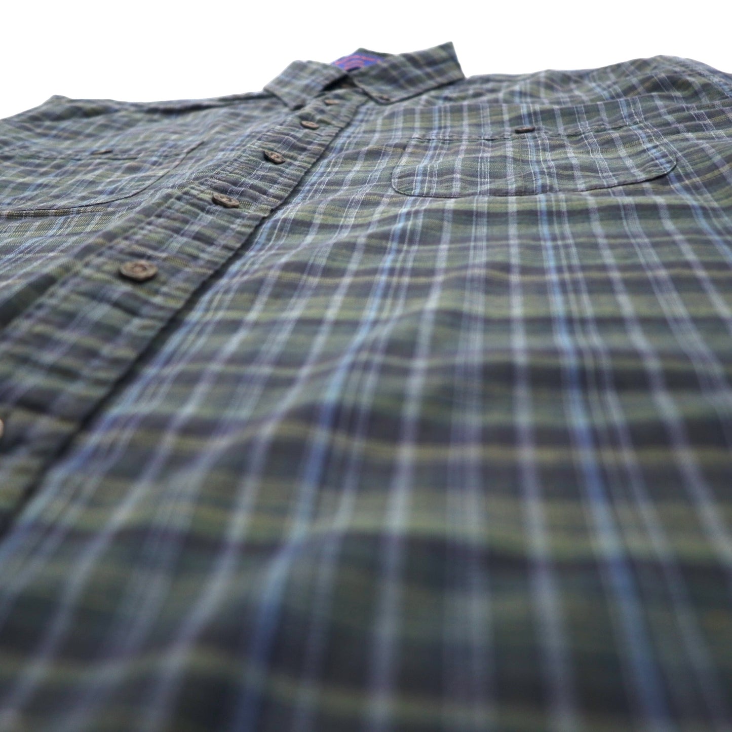 PENDLETON フランネル ボタンダウンシャツ L グリーン チェック コットン EXPEDITION SHIRT