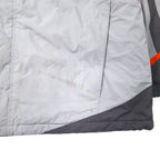 Columbia Padding Jacket XXL Grey Nylon Waterproof Padded Hood Retractable Big Size XM4352