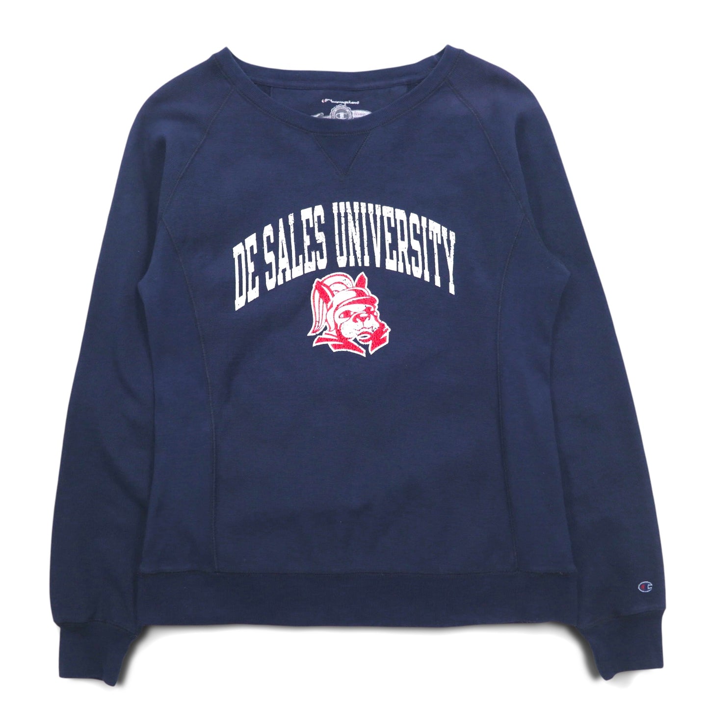 Champion リバースウィーブ REVERSE WEAVE カレッジ スウェット M ネイビー DE SALES UNIVERSITY アーチロゴ 前V