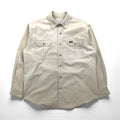 carhartt ワーク シャツ L ベージュ コットン キャンバス 胸ポケット S113STN