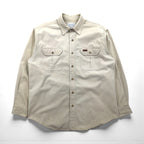 carhartt ワーク シャツ L ベージュ コットン キャンバス 胸ポケット S113STN