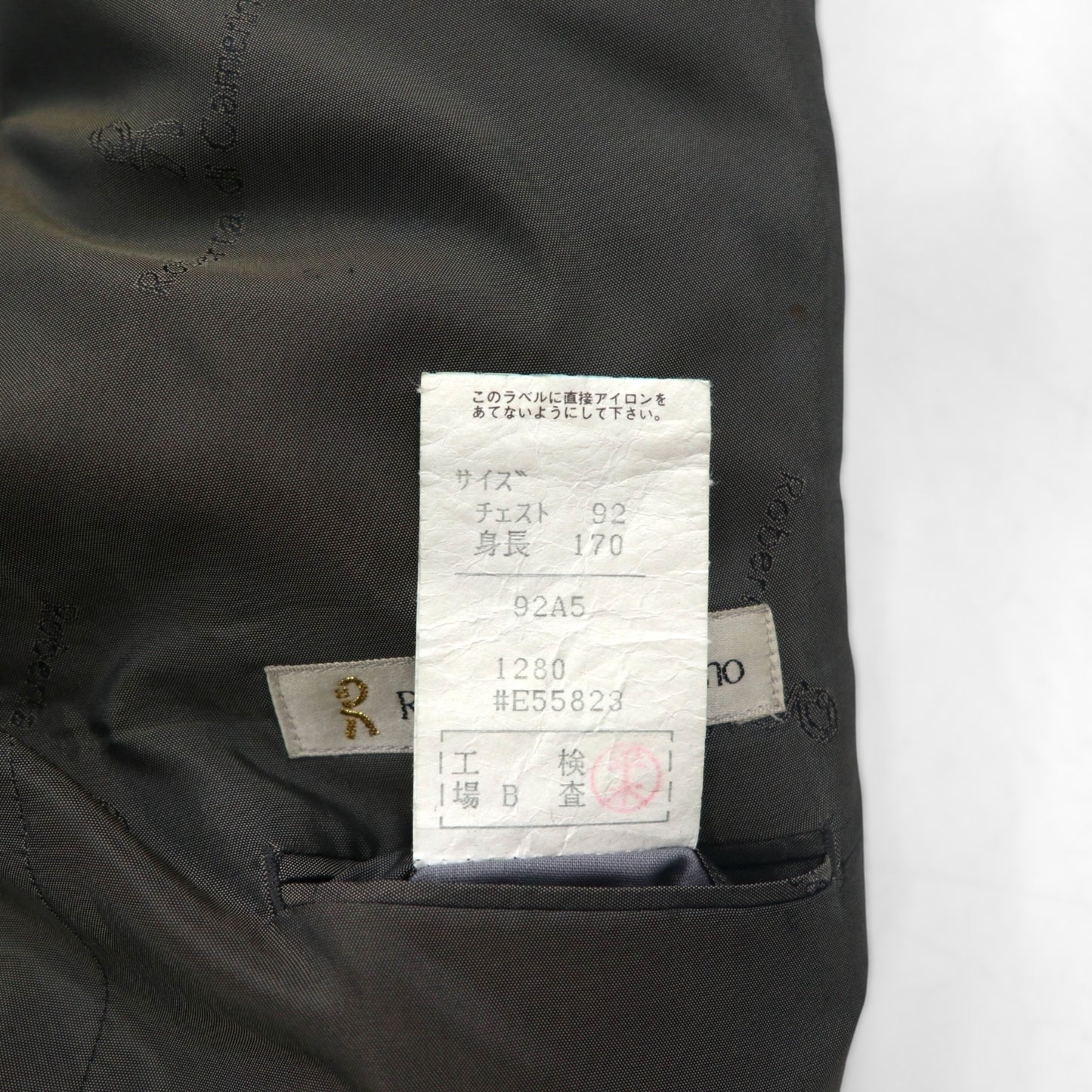 90s Japan Vintage Double-Breasted Blazer by Roberta di Camerino, Made in Japan, Herringbone Double-Breasted Tailored Jacket, Size M, Gray Wool