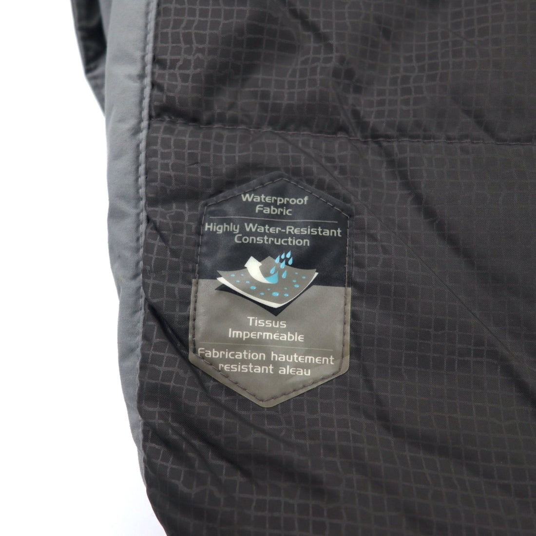 Columbia Padding Jacket XXL Grey Nylon Waterproof Padded Hood Retractable Big Size XM4352