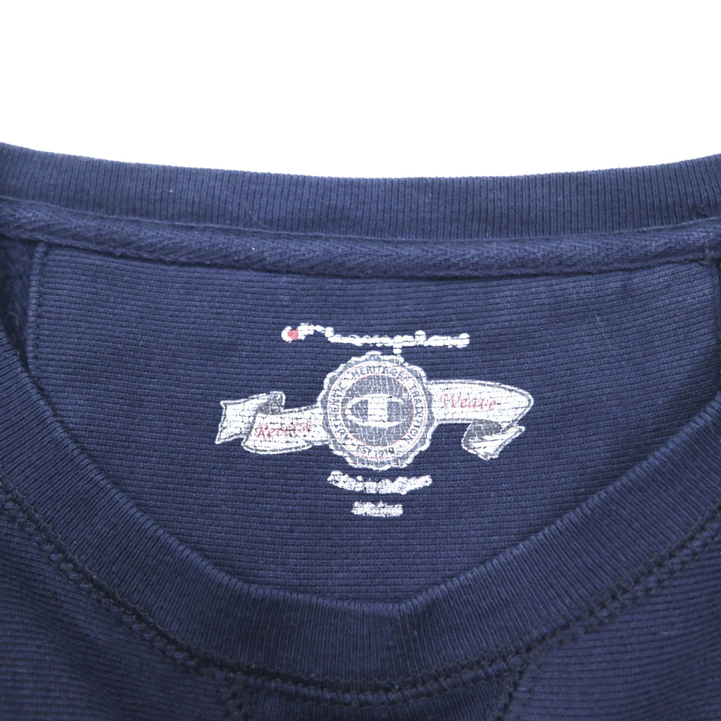 Champion Reverse Weave College Sweatshirt M Navy DE SALES UNIVERSITY Arch Logo Front V