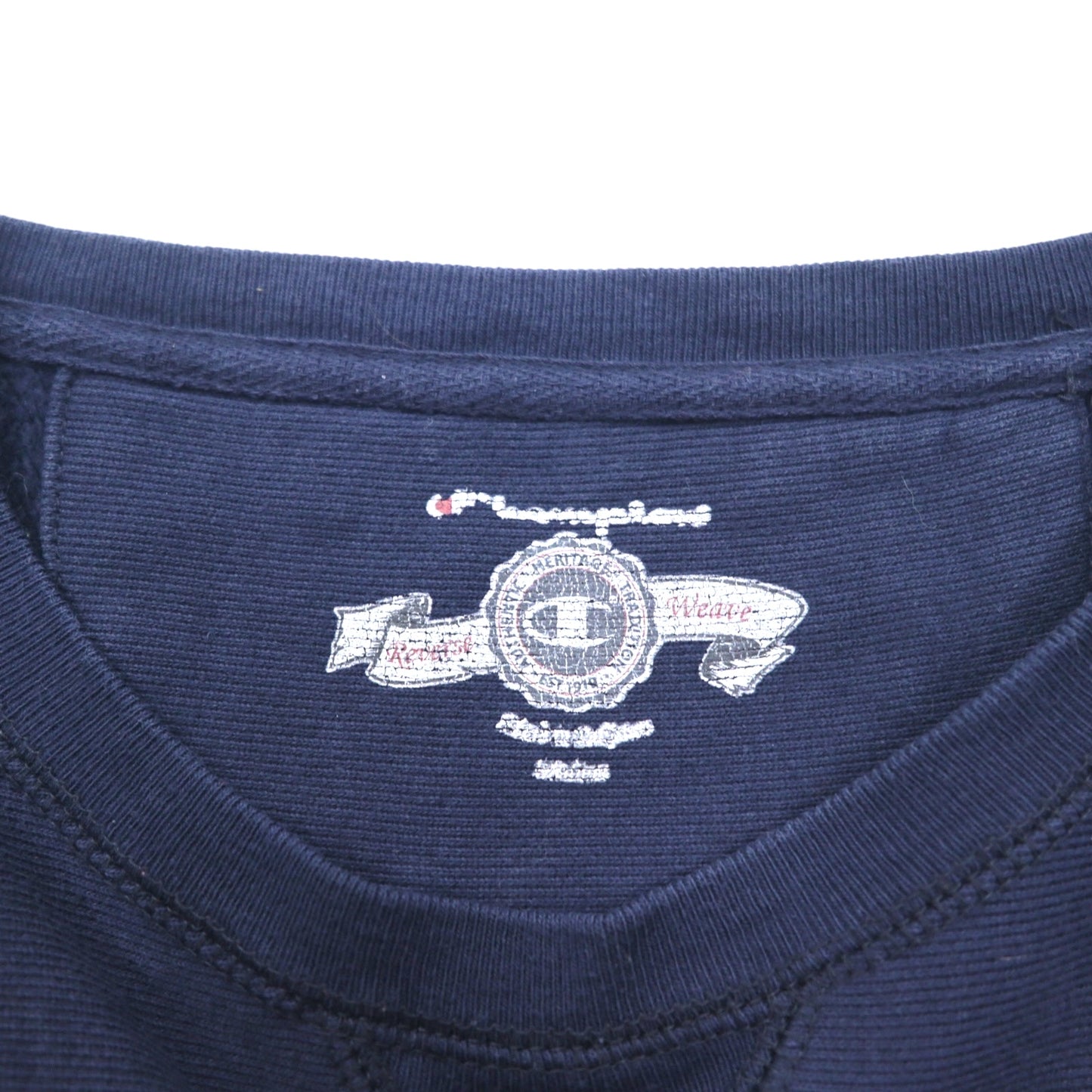 Champion リバースウィーブ REVERSE WEAVE カレッジ スウェット M ネイビー DE SALES UNIVERSITY アーチロゴ 前V