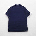 POLO RALPH LAUREN Pique Polo Shirt XL Navy Cotton Embroidered Big Pony USA Stars and Stripes