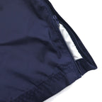 Reebok 90s nylon track pants, jersey, L, navy, vector logo embroidery, slit, zip hem