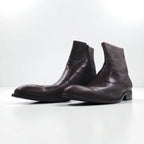KENZO Japanese-made leather side-zip boots, size 26.5cm, cracked finish, Goodyear welt construction, 30923245023