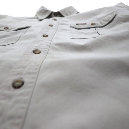 carhartt ワーク シャツ L ベージュ コットン キャンバス 胸ポケット S113STN
