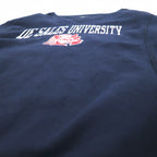 Champion Reverse Weave College Sweatshirt M Navy DE SALES UNIVERSITY Arch Logo Front V
