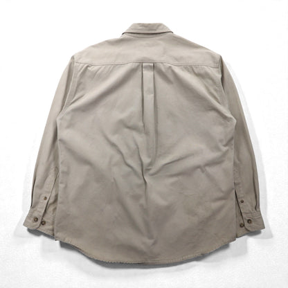 carhartt ワーク シャツ L ベージュ コットン キャンバス 胸ポケット S113STN
