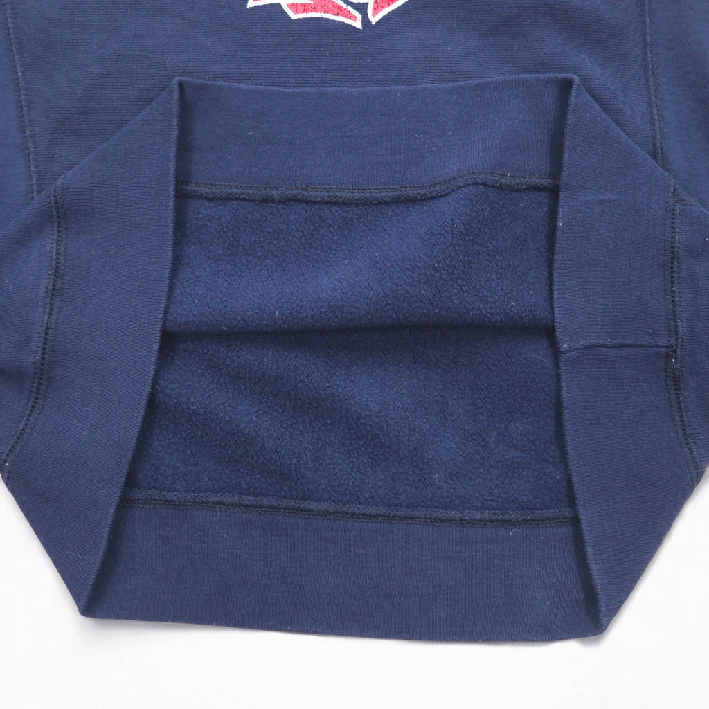 Champion Reverse Weave College Sweatshirt M Navy DE SALES UNIVERSITY Arch Logo Front V
