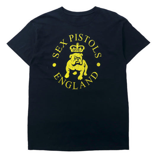 日本然リトテ-古着オンライン-SEX PISTOLS セックスピストルズ バンドTシャツ XL ブラック コットン ENGLAND ブルドッグ-SEX PISTOLS CECSPILS Band T-Shirt XL Black Cotton ENGLAND Bull Dog