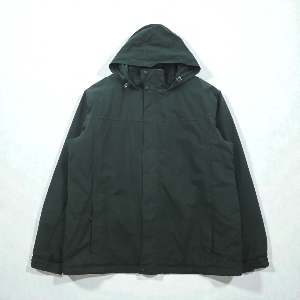 L.L.Bean 防水 マウンテンパーカー 中綿 フリースライナー XL グリーン Thinsulate フード収納 DCY5