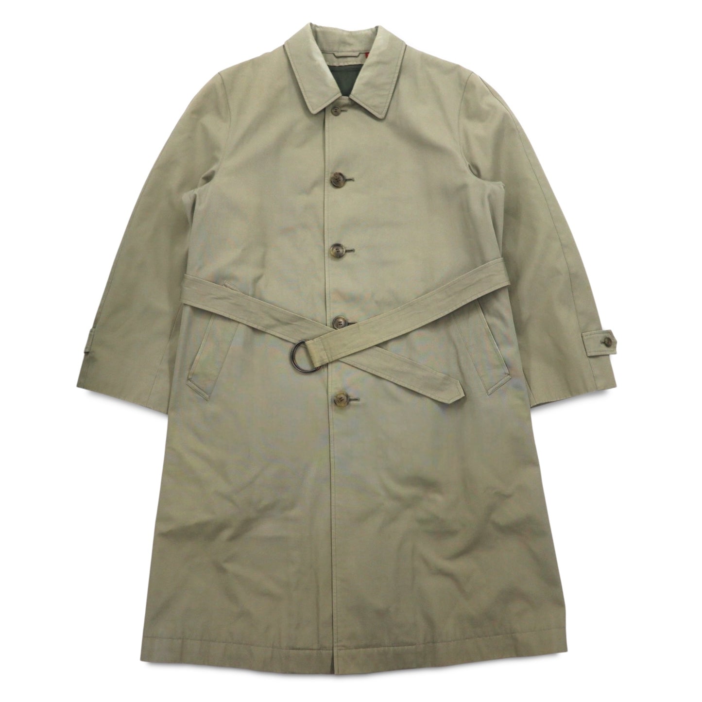 D'URBAN 80年代 ステンカラーコート トレンチコート M ベージュ ライナー着脱式 ベルト付き 日本製