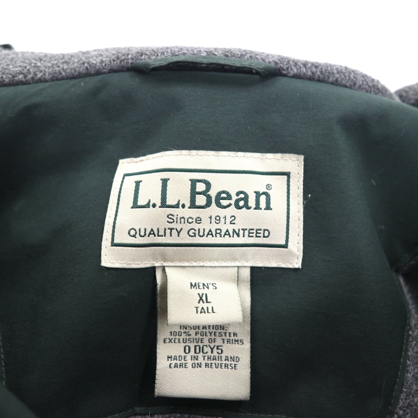 L.L.Bean 防水 マウンテンパーカー 中綿 フリースライナー XL グリーン Thinsulate フード収納 DCY5