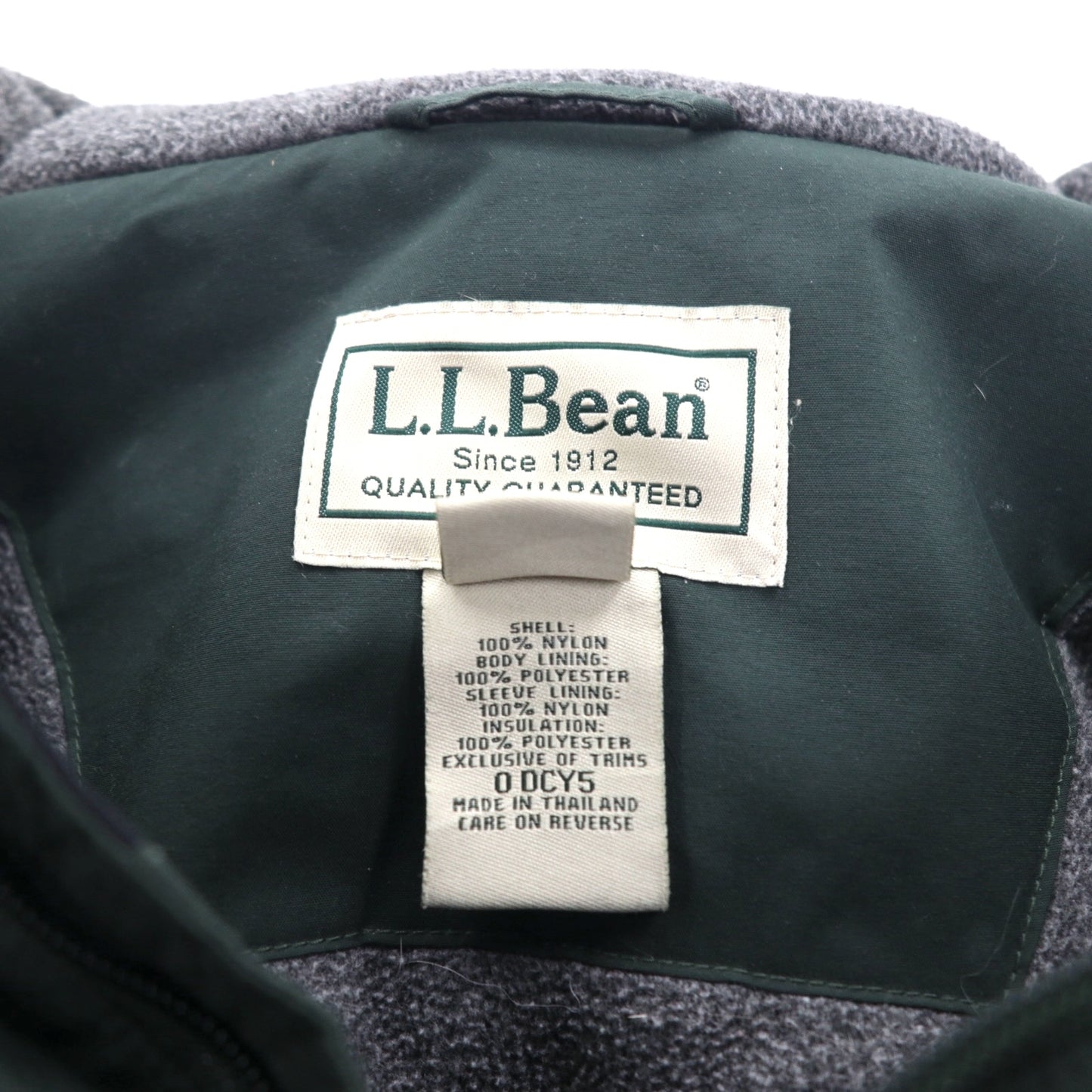 L.L.Bean 防水 マウンテンパーカー 中綿 フリースライナー XL グリーン Thinsulate フード収納 DCY5