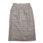 Burberrys Silk Double Breasted Suit Set M Beige Check Wool WILLIAM BROWN