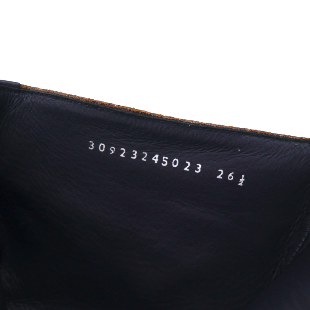 KENZO Japanese-made leather side-zip boots, size 26.5cm, cracked finish, Goodyear welt construction, 30923245023