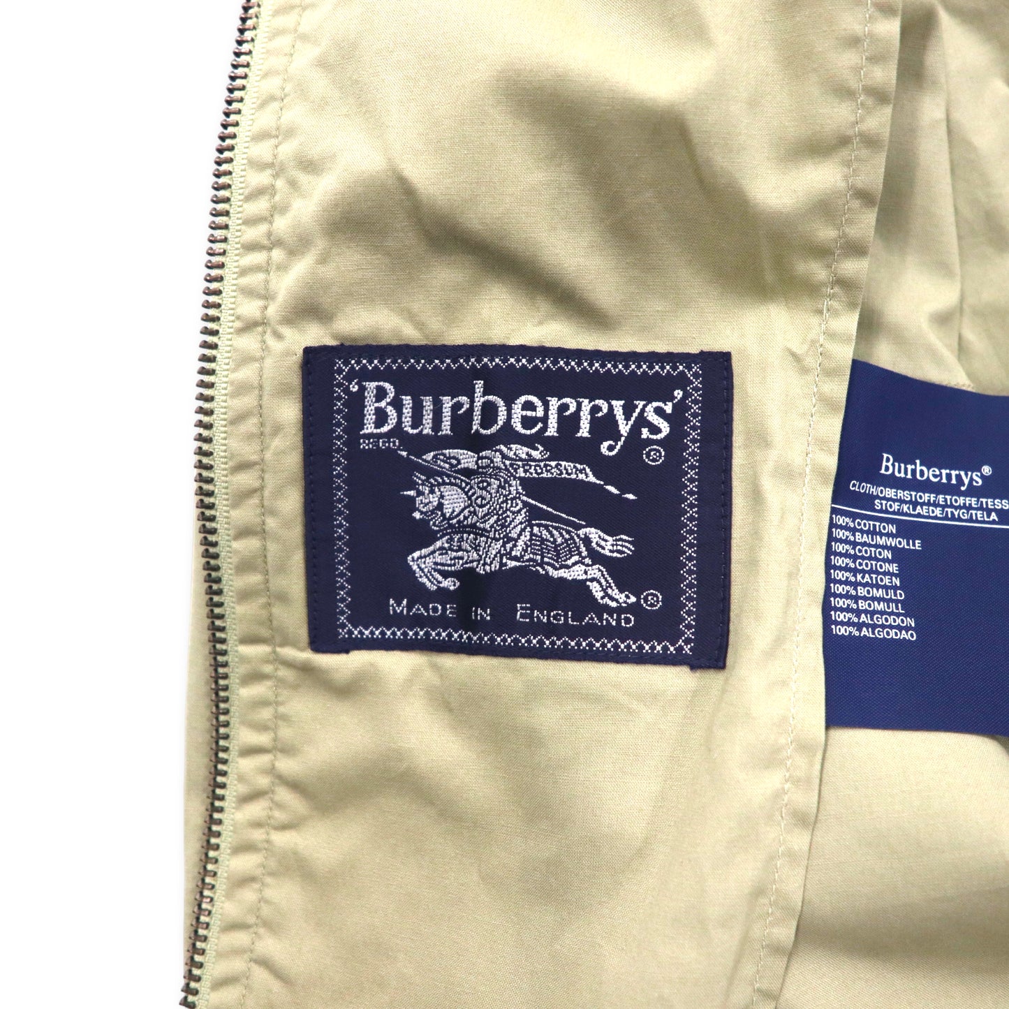 BURBERRYS MADE VINTAGE Swing Top Harrington Jacket XL Beige Cotton 