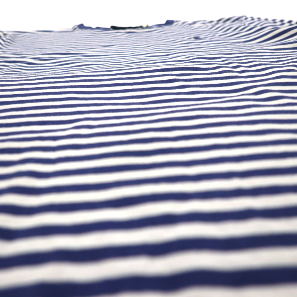 POLO RALPH LAUREN Striped T-shirt L Navy White Cotton Small Pony Embroidery