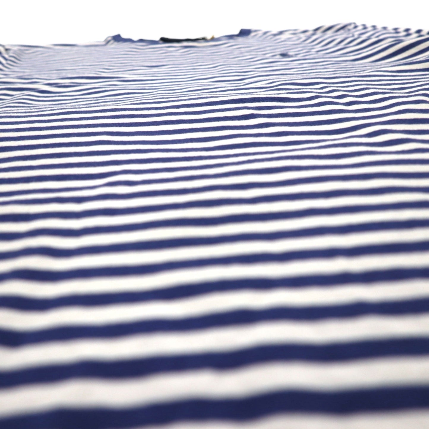 POLO RALPH LAUREN Striped T-shirt L Navy White Cotton Small Pony Embroidery