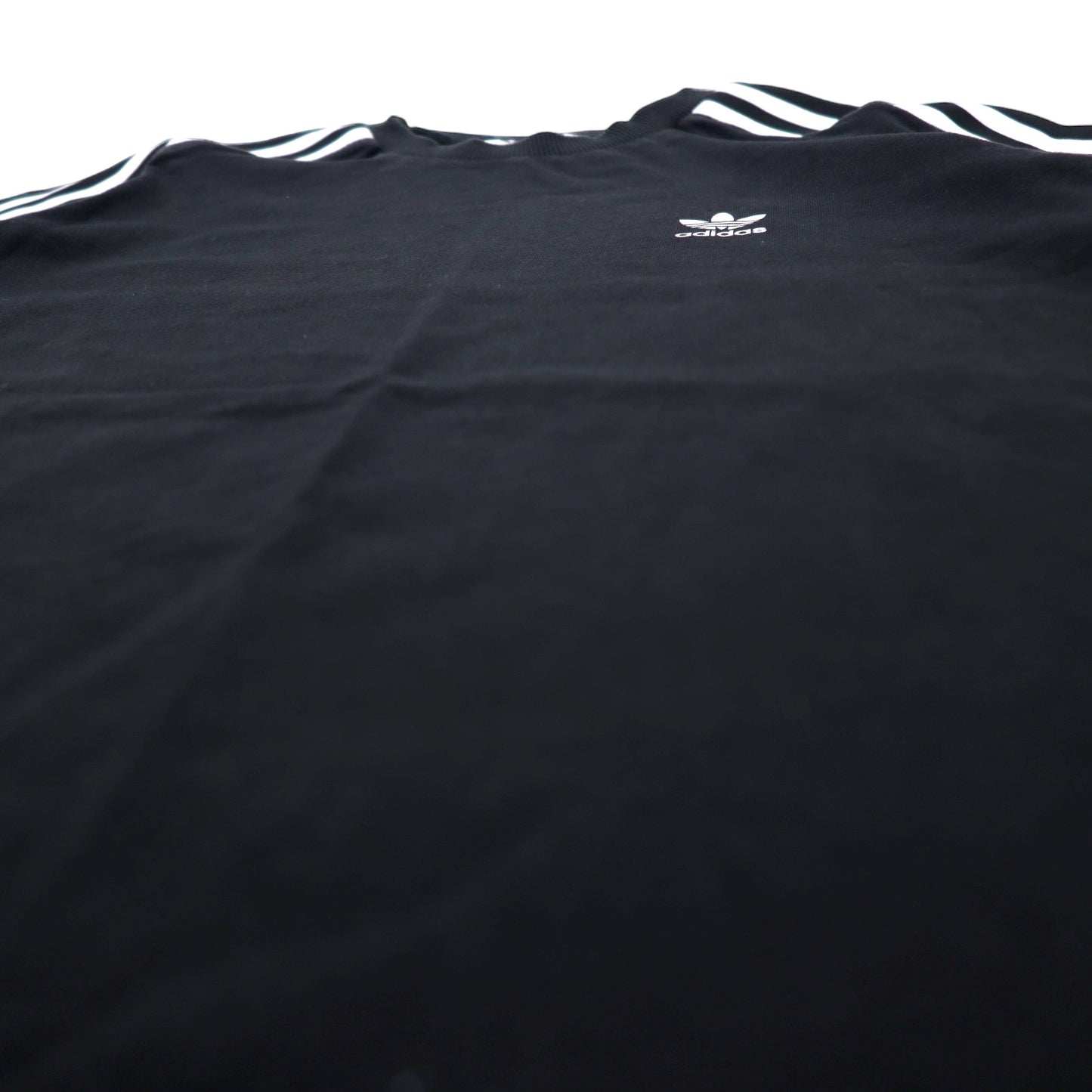 adidas originals トレフォイルロゴ Tシャツ XOT ブラック コットン 3ストライプ