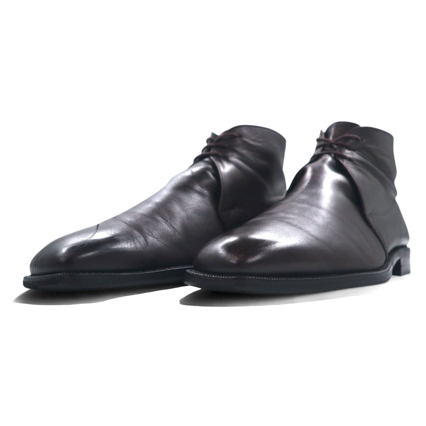 BURBERRY チャッカブーツ アンクルブーツ 27cm ブラウン レザー BU1520