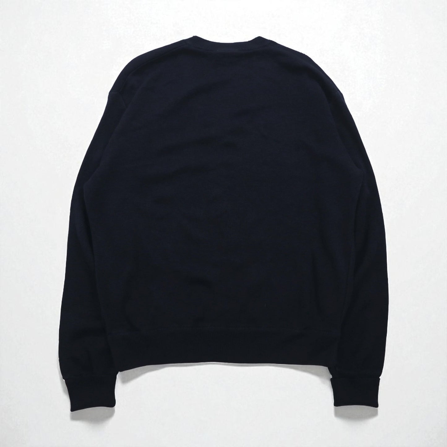 LACOSTE 80年代 スペイン製 Vネック アクリルニット セーター L ネイビー