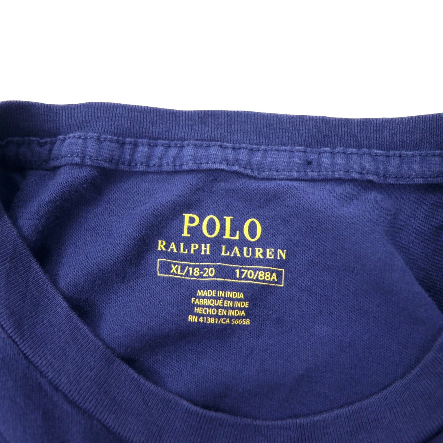 POLO RALPH LAUREN フットボール Tシャツ XL ネイビー グレー コットン ナンバリング