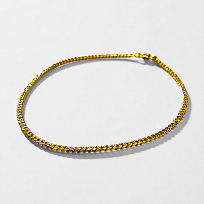 CELINE Vintage 2-Way Curb Chain Choker Necklace with Double Bracelet, Gold