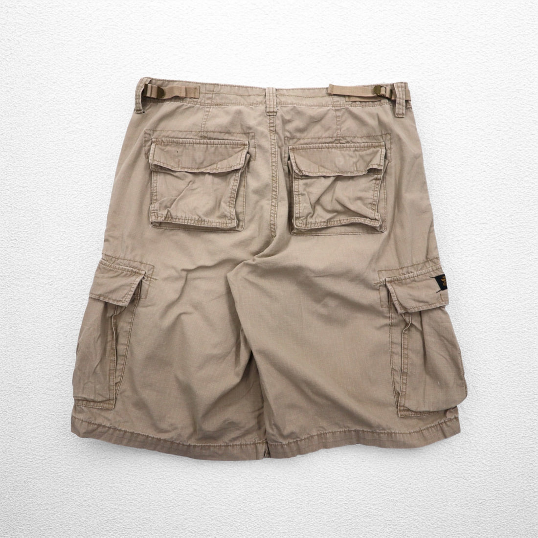 POLO JEANS CO. RALPH LAUREN 90年代 リップストップ カーゴショートパンツ ハーフパンツ L カーキ コットン