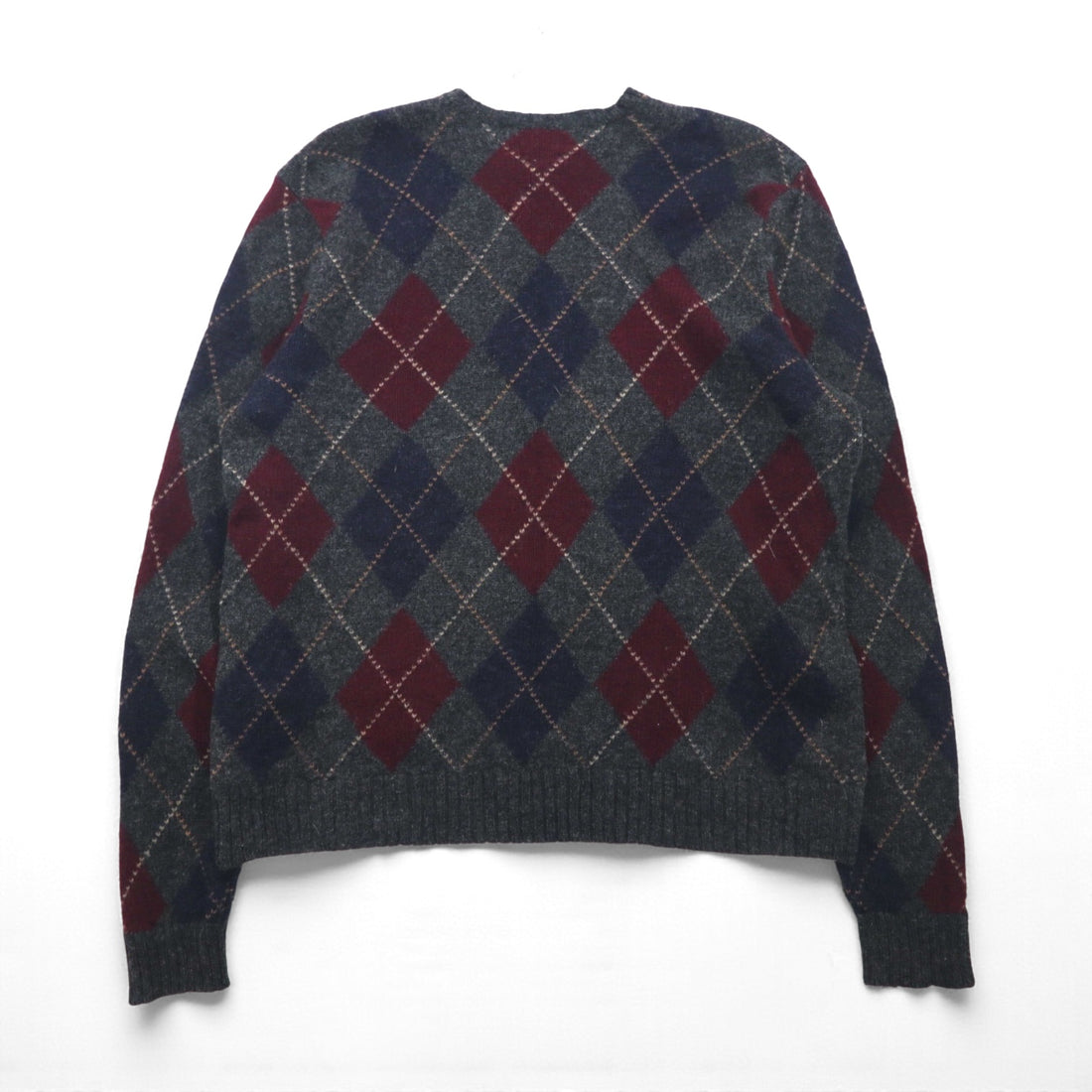 Polo Ralph Lauren 90年代 アーガイル ニット セーター 2XL グレー ウール クルーネック