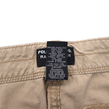 POLO JEANS CO. RALPH LAUREN 90年代 リップストップ カーゴショートパンツ ハーフパンツ L カーキ コットン