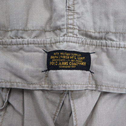 POLO JEANS CO. RALPH LAUREN 90年代 リップストップ カーゴショートパンツ ハーフパンツ L カーキ コットン