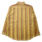Sears 70's KINGS ROAD Dress Shirt, Large, Yellow Stripe, Polyester, Cotton, PERMA-PREST