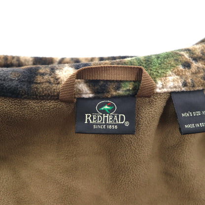 RED HEAD リアルツリーカモ フリースジャケット XL カーキ WINDPROOF 撥水 ジップアップ