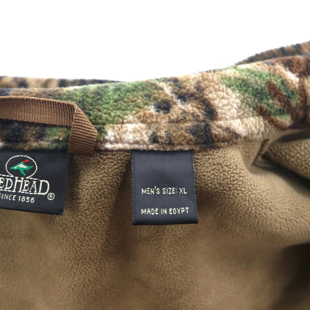 RED HEAD リアルツリーカモ フリースジャケット XL カーキ WINDPROOF 撥水 ジップアップ
