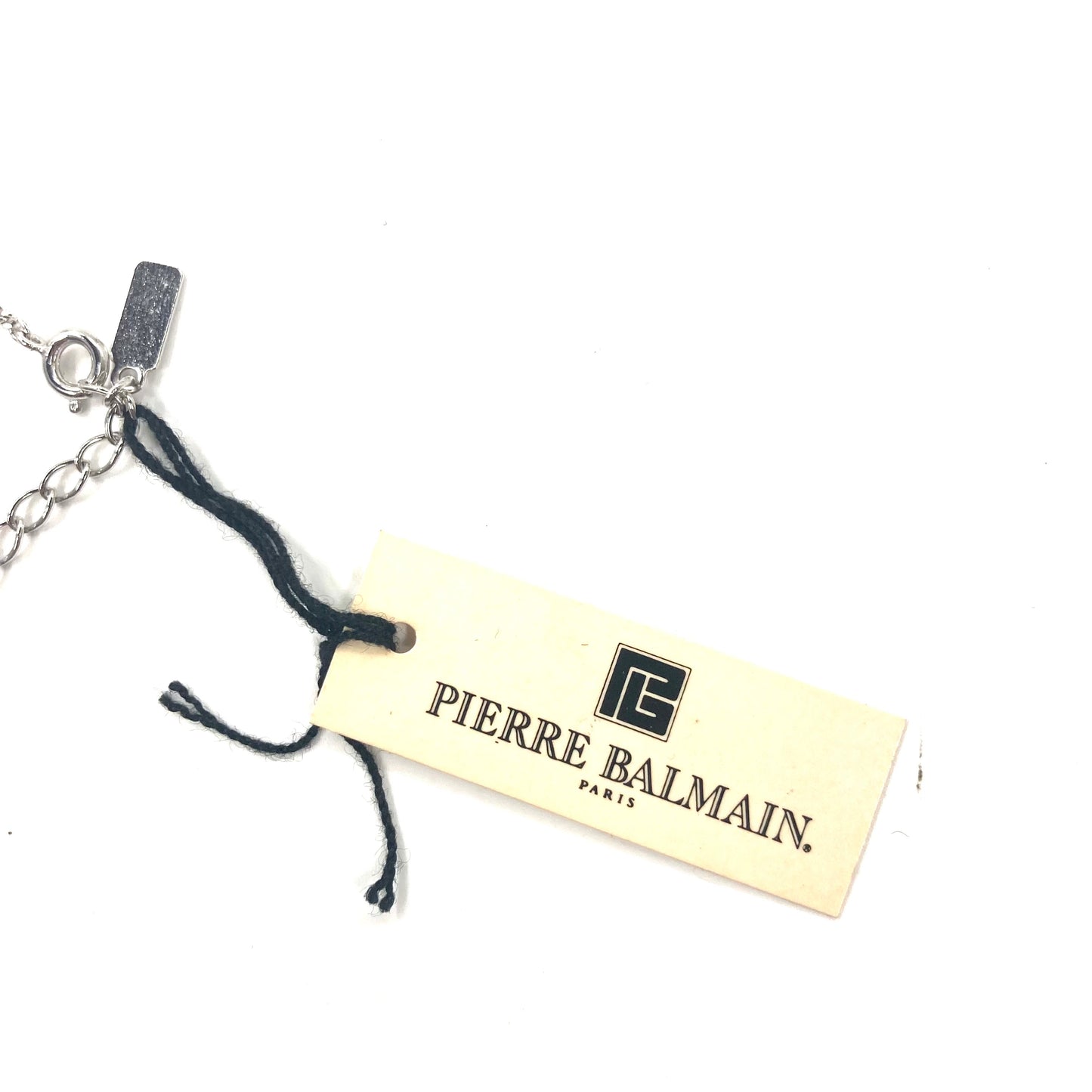 PIERRE BALMAIN ロゴモチーフ ネックレス シルバー オールド PBP692 SG 未使用品