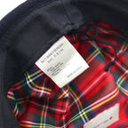 override dog-ear hunting cap 59cm black wool earmuffs ear flaps tartan check lining 888790650